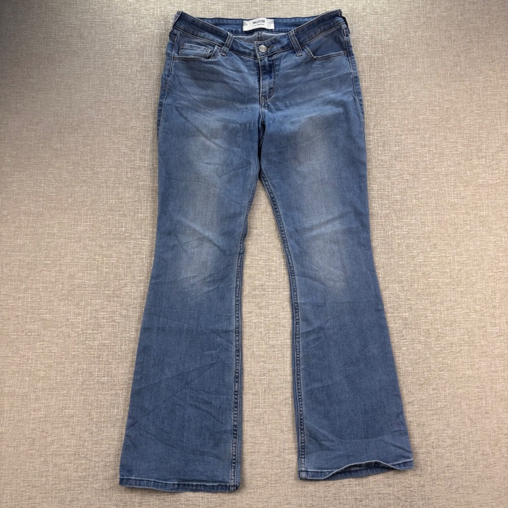 Hollister Low-Rise Boot Jeans Womens 10R W30 Medium Wash Blue Bootcut Denim